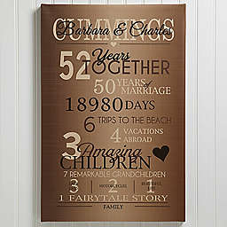 Our Years Together Anniversary Canvas Print