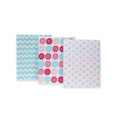 Little Bedding by NoJo&reg; Tickled Pink Fitted Crib Sheets (Set of 3)