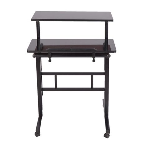 Mind Reader 2 Tier Standing Desk Roller In Black Buybuy Baby