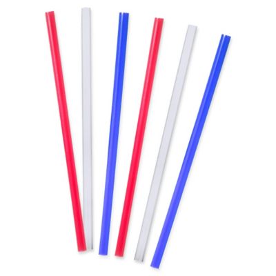 Tervis&reg; 6-Pack 10-Inch Straight Drinking Straws in Red, White &amp; Blue