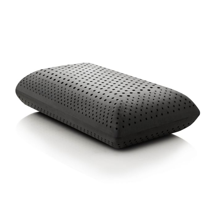 Malouf Medium Loft Zoned Dough King Memory Foam Pillow In Black
