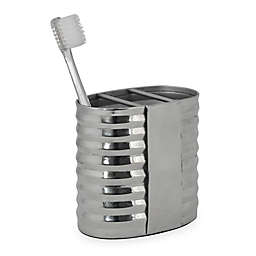 DKNY Corrugated Metal Toothbrush Holder