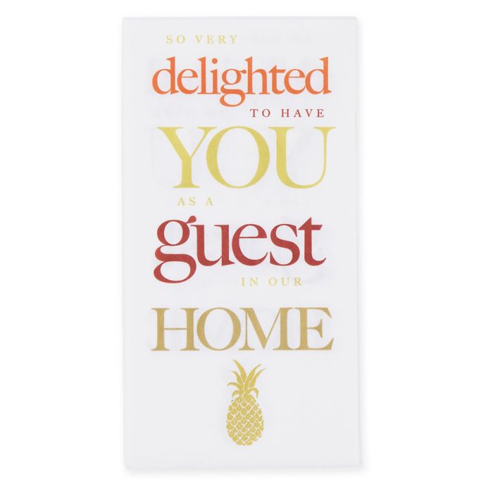 Creative Converting™ 16Count Happy Pineapple Paper Guest Towels Bed