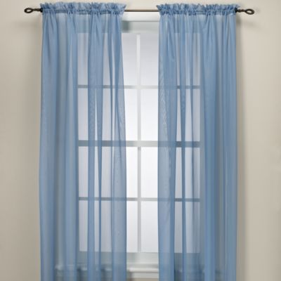 blue sheer curtains panels