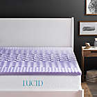 Alternate image 1 for Lucid 2-Inch 5-Zone Lavender-Infused Memory Foam Full Mattress Topper in Purple