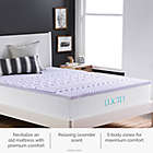 Alternate image 4 for Lucid 2-Inch 5-Zone Lavender-Infused Memory Foam Queen Mattress Topper in Purple
