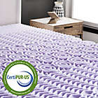 Alternate image 5 for Lucid 2-Inch 5-Zone Lavender-Infused Memory Foam Queen Mattress Topper in Purple