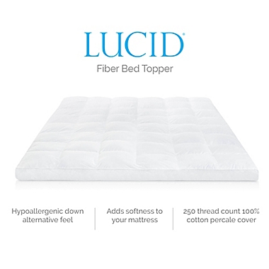Lucid 3-Inch Down Alternative Full Mattress Topper. View a larger version of this product image.