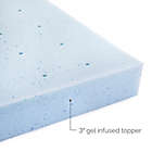 Alternate image 3 for Lucid Memory Foam 3-Inch King Mattress Topper in Blue