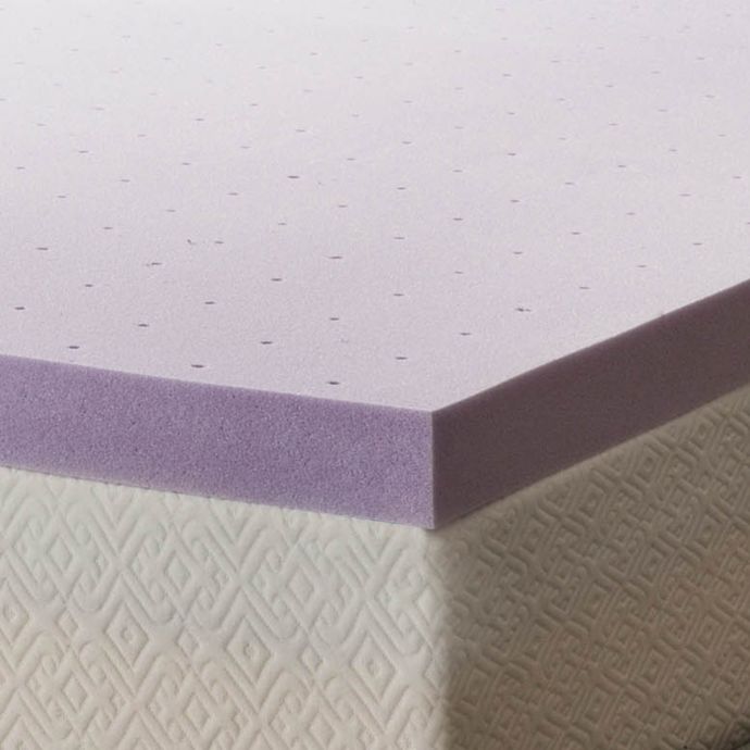 Lucid Memory Foam 3 Inch Mattress Topper In Purple Bed Bath Beyond