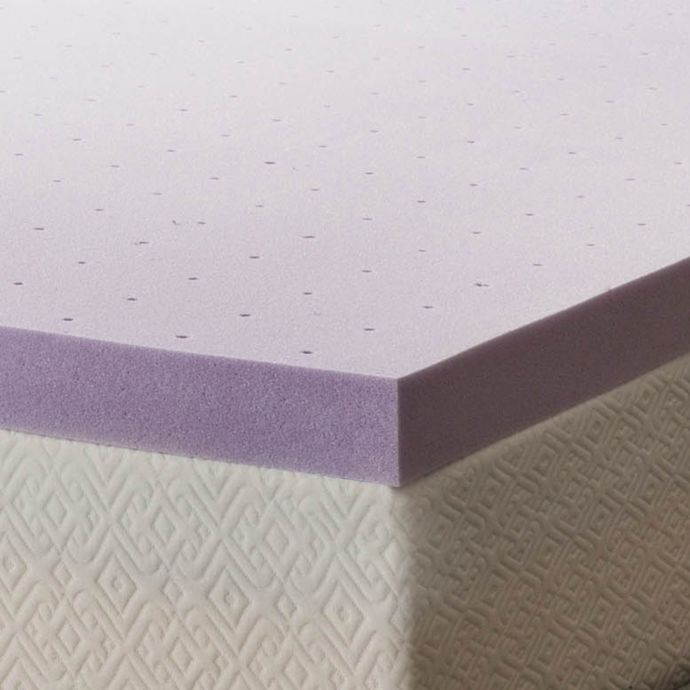 Lucid Memory Foam 3-Inch Mattress Topper in Purple | Bed ...