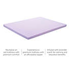 Alternate image 4 for Lucid Memory Foam 3-Inch Queen Mattress Topper in Purple