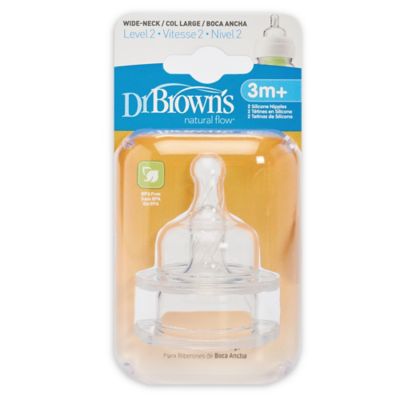 dr brown's level 2 wide neck teats