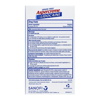 Aspercreme&reg; 4 oz. Odor Free Max Strength Lidocaine Foot Cream. View a larger version of this product image.