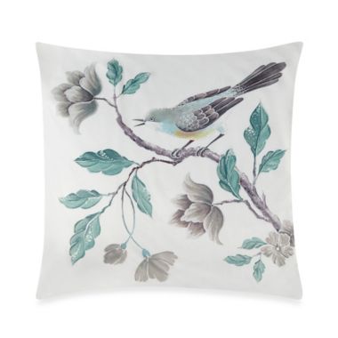 Make-Your-Own-Pillow Brie Bird 20-Inch Square Throw Pillow Cover in