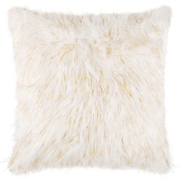 Make Your Own Pillow Stacey 20 Inch Faux Fur Square Throw Pillow