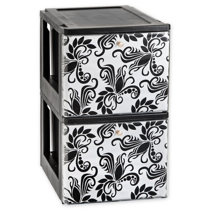 Iris Stacking File Drawer With Design In Black Bed Bath Beyond