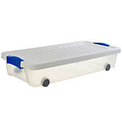 Underbed 31-Inch Clear Rolling Storage Box