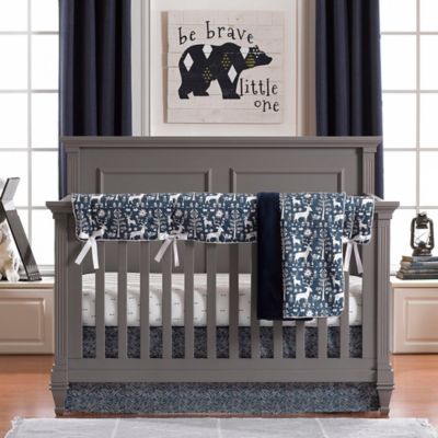 navy crib set