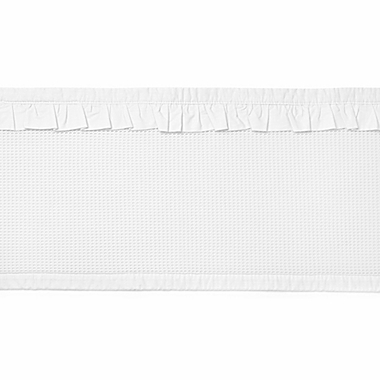 BreathableBaby&reg; Ruffled Deluxe Mesh Crib Liner in White. View a larger version of this product image.