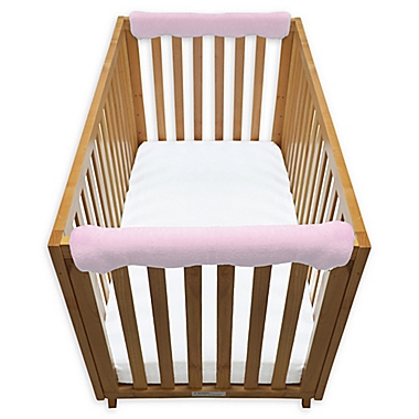 Go Mama Go Designs&reg; 30-Inch x 6-Inch Minky Teething Guard in Pink (Set of 2). View a larger version of this product image.