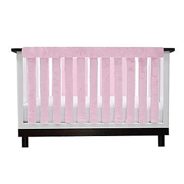 Go Mama Go Designs&reg; 30-Inch x 6-Inch Minky Teething Guard in Pink (Set of 2). View a larger version of this product image.