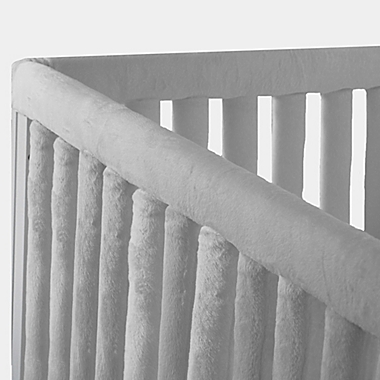 Go Mama Go Designs&reg; 30-Inch x 12-Inch Minky Teething Guard in Grey (Set of 2). View a larger version of this product image.
