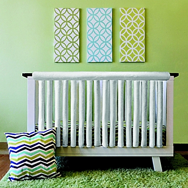 Go Mama Go Designs&reg; Luxurious Minky 30-Inch x 6-Inch Teething Guard in White (Set of 2). View a larger version of this product image.