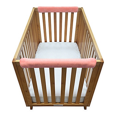 Go Mama Go Designs&reg; Luxurious Minky 30-Inch x 12-Inch Teething Guard in Coral (Set of 2). View a larger version of this product image.
