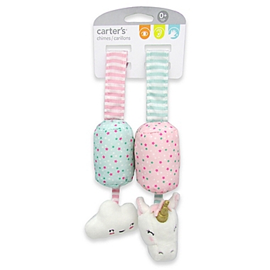 carter&#39;s&reg; Cloud and Unicorn Plush Chime Toys in Pink/Purple. View a larger version of this product image.