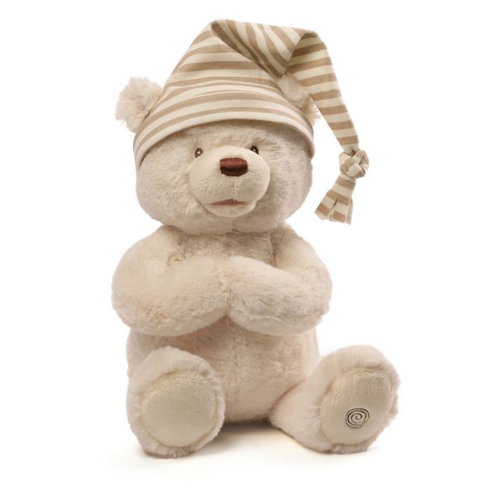 animated goodnight prayer bear by gund