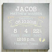 I Am Special Birth Info Canvas Collection