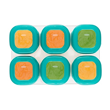 OXO&reg; Tot 2 oz. Food Storage Baby Blocks in Teal (Set of 6). View a larger version of this product image.