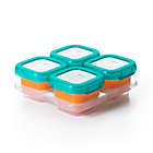 Alternate image 0 for OXO Tot&reg; 4-Pack 4 oz. Baby Blocks Freezer Containers in Teal