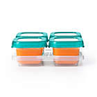 Alternate image 3 for OXO Tot&reg; 4-Pack 4 oz. Baby Blocks Freezer Containers in Teal