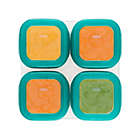 Alternate image 6 for OXO Tot&reg; 4-Pack 4 oz. Baby Blocks Freezer Containers in Teal