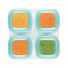Alternate image 2 for OXO Tot&reg; 4 oz. Glass Baby Food Storage Blocks in Teal (Set of 4)