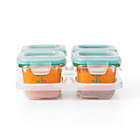 Alternate image 4 for OXO Tot&reg; 4 oz. Glass Baby Food Storage Blocks in Teal (Set of 4)
