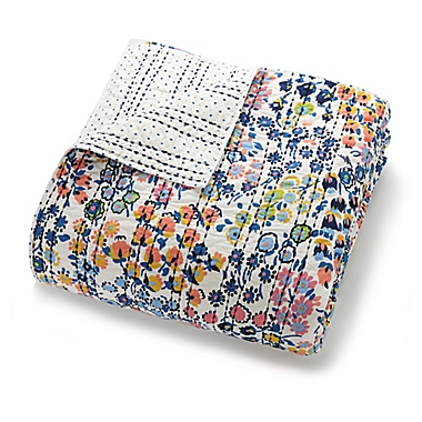 Vera Bradley&reg; Petite Floral King Quilt in Blue. View a larger version of this product image.