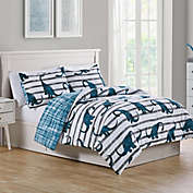 VCNY Home Dino&#39;s Path Reversible 2-Piece Twin Comforter Set in Blue
