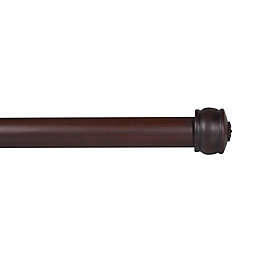 Emma 48-Inch Fixed Length Wooden Curtain Rod in Walnut
