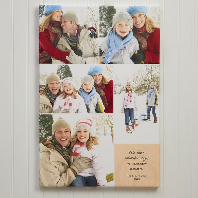 Personalized 5-Photo Collage Canvas Print | Bed Bath & Beyond