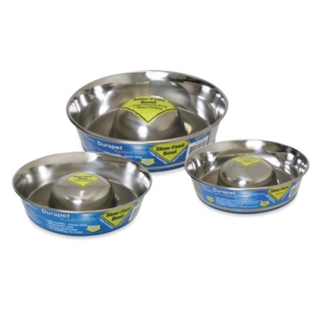 Durapet Slow Feed Stainless Steel Dog Bowl Bed Bath Beyond