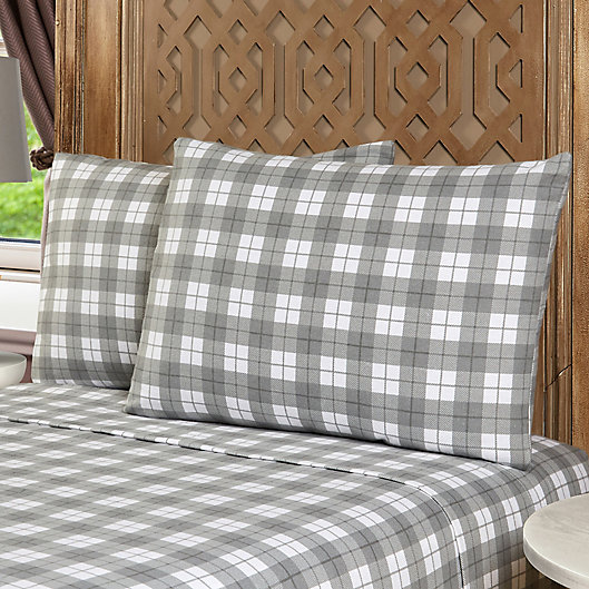 Alternate image 1 for Morgan Home Ethan Turkish Cotton Flannel Twin Sheet Set in Grey