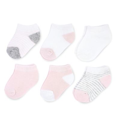 On The Goldbug&trade; 6-Pack Ankle Socks in Pink