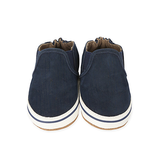 Alternate image 1 for Robeez® Soft Sole Liam Basic Shoe in Navy