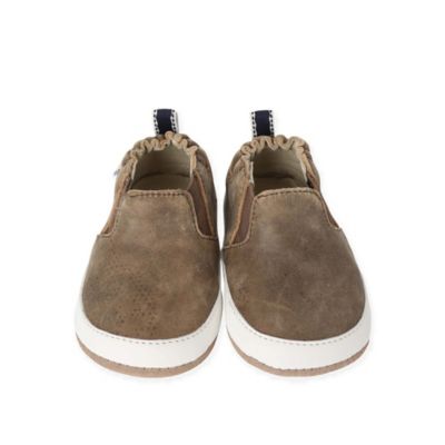 Robeez&reg; Size 2 Lenny Loafer Mini Shoez in Brown