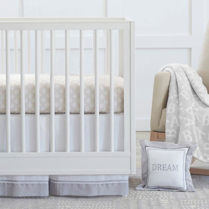 Just Born® Dream Crib Bedding Collection in Grey/White ...