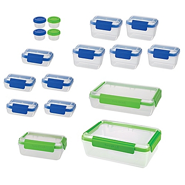 Progressive&reg; SnapLock&trade; 36-Piece Food Container Set in Blue/Green. View a larger version of this product image.