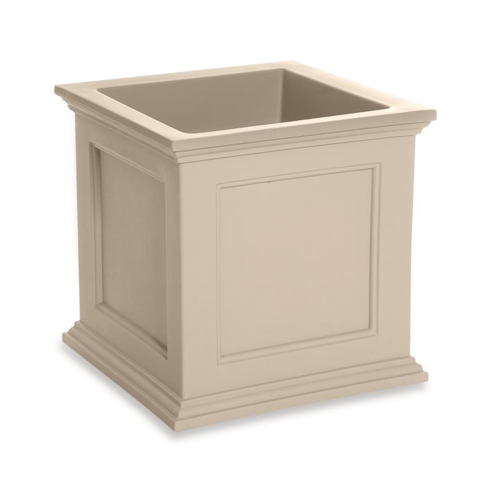 mayne fairfield tall patio planter - white
